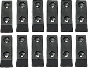 Rubber Feet Bumpers RLECS 12pcs Black Rectangular Rubber Feet Bumpers Cabinets Furniture Feet Leg Pads