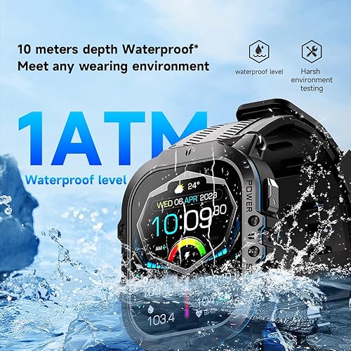 Miniatura 4 de Gravity C26 - Reloj inteligente AMOLED de 1.96 pulgadas con llamada Bluetooth, más de 100 modos deportivos, monitor de frecuencia cardíaca y sueño,