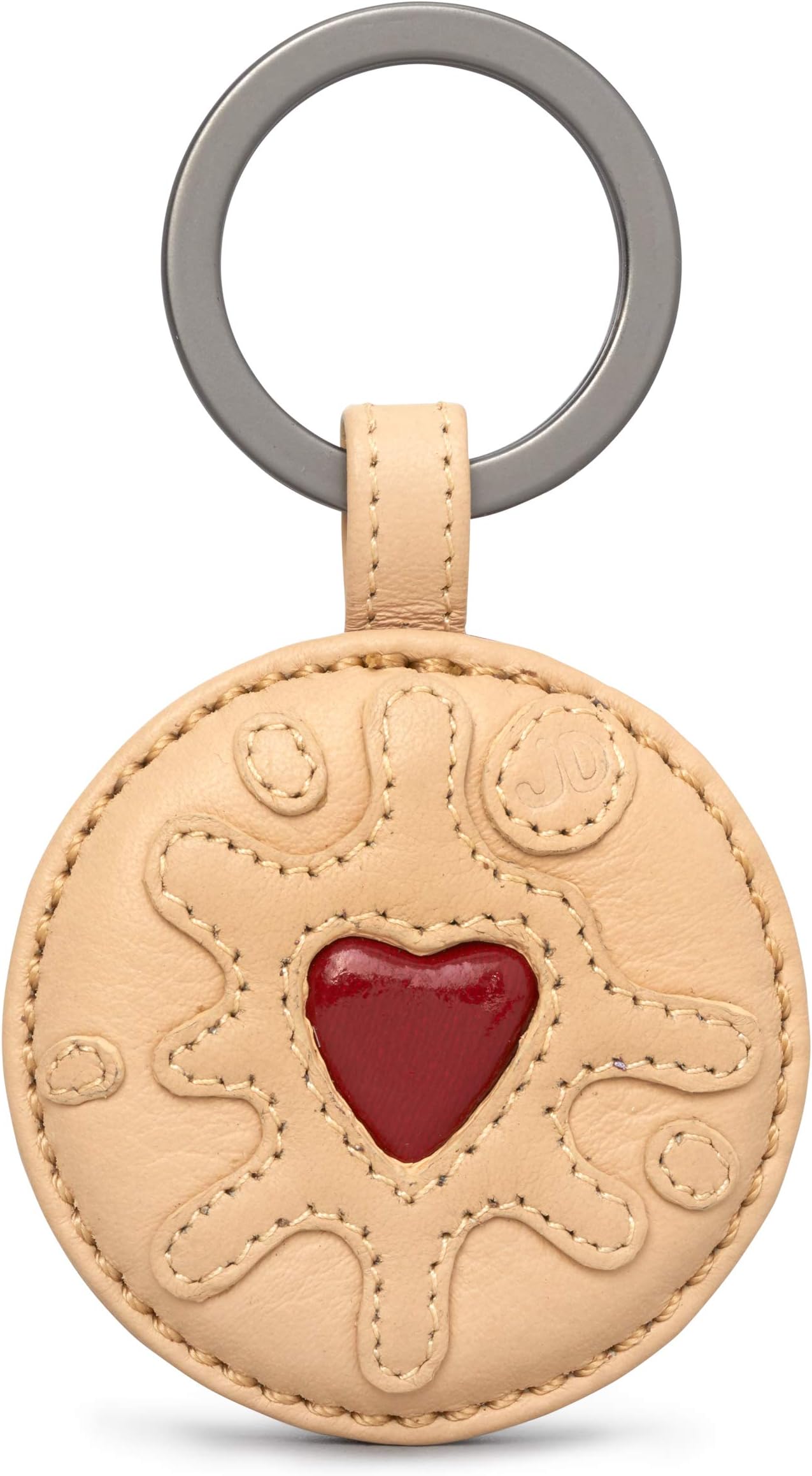 Official Jammie Dodger Leather Keyring | Keychain | Key Charm | Genuine Leather | Gift for Men Women