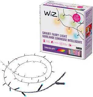 WiZ Connected 65.6ft Fairy Lights, Connected RGB LED Smart Color-Changin...