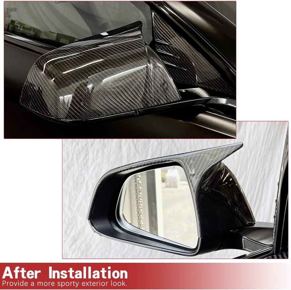 Model S Dry Carbon Fiber Side View Mirror Covers for Tesla Model S Sedan 4 Door 2021-2023 2pcs/pair Rearview Mirror Caps Add on Style Factory Outlet