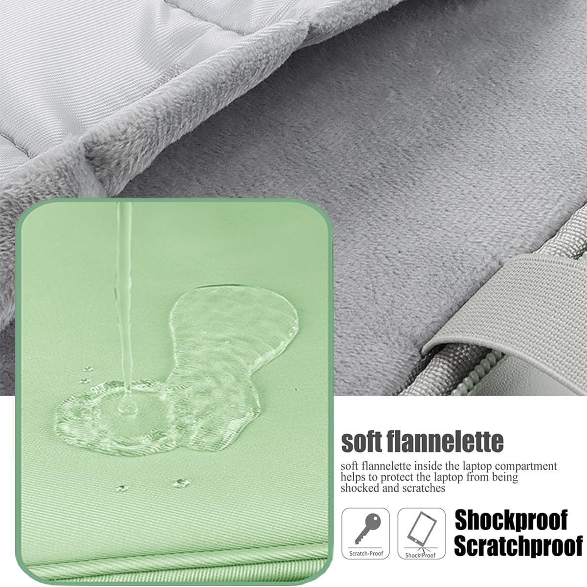 11.6-12.4 Inch Laptop Tablet Sleeve Bag Compatible with Lenovo ASUS Acer Dell HP Samsung 11.6" Laptop, Samsung Galaxy Tab S10+ S9+ Plus FE+/S8+/S7+ 12.4", Microsoft Surface Pro 7 12.3" Case - Image 4