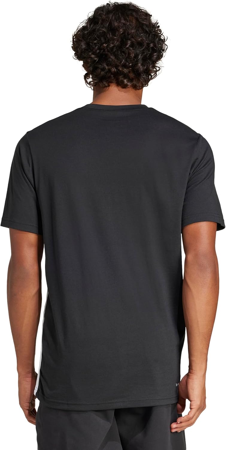 Adidas Mens Train Essentials Feelready 3-Stripes T-Shirt - Image 3