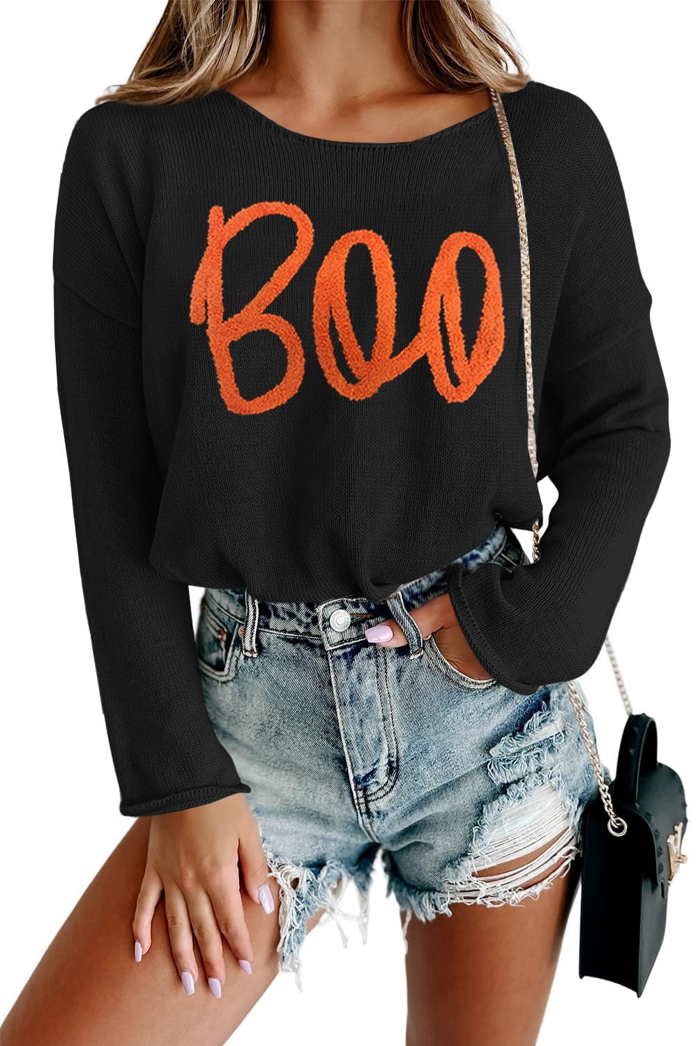 Women Merry Christmas Sweater Long Sleeve Xmas Knitted Top Funny Holiday Graphic Pullover Tops 2024 Trendy