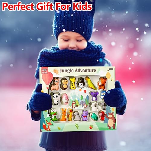 Vista 32 de Borradores de animales de escritorio para niños y niñas, borradores de rompecabezas, borradores desmontables, juguetes para regalos de fiesta