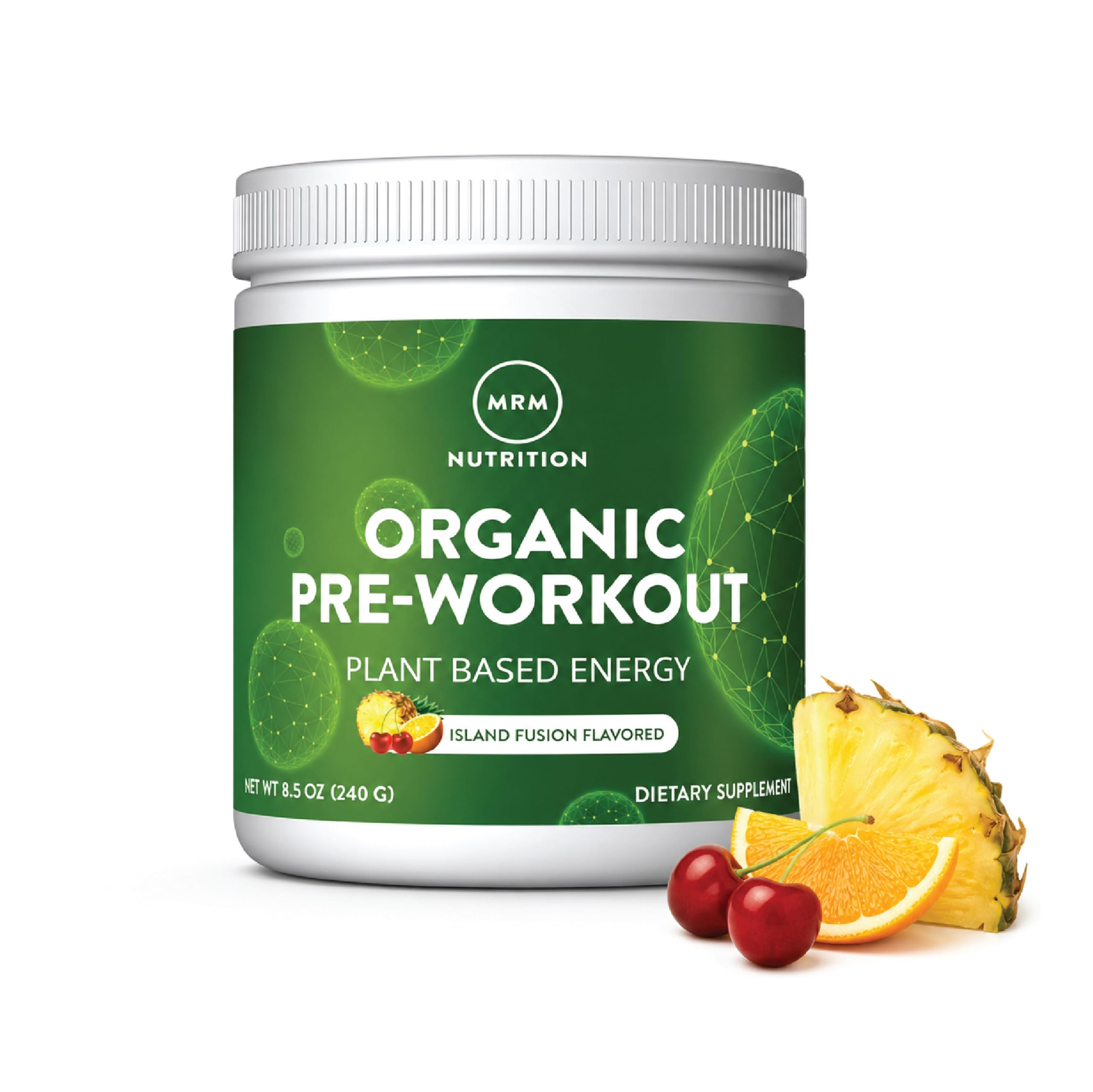 MRM Nutrition Organic Pre-Workout Powder - Island Fusion - 20 Servings
