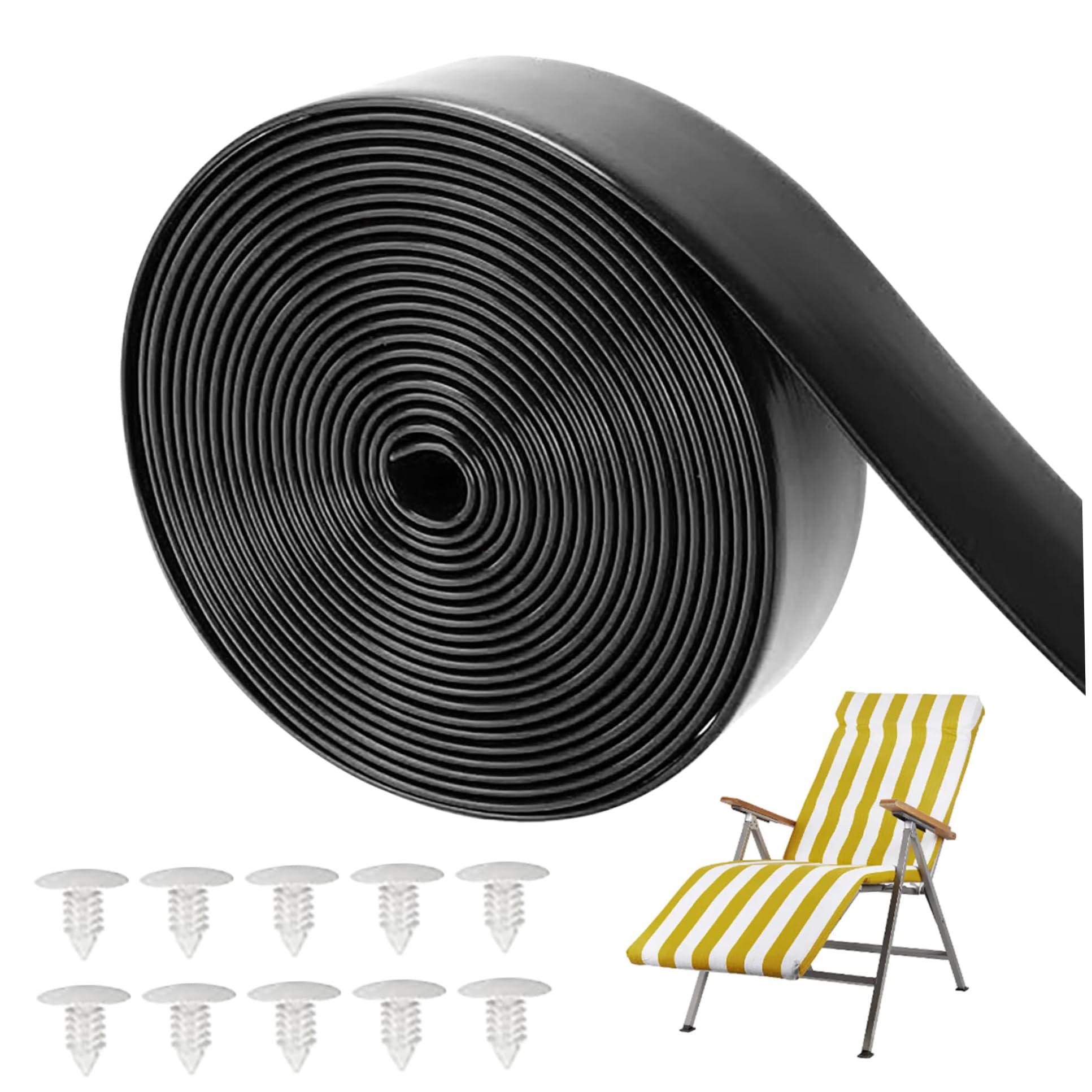 Sangles en vinyle robustes pour chaises de patio et réfection durable de meubles de jardin