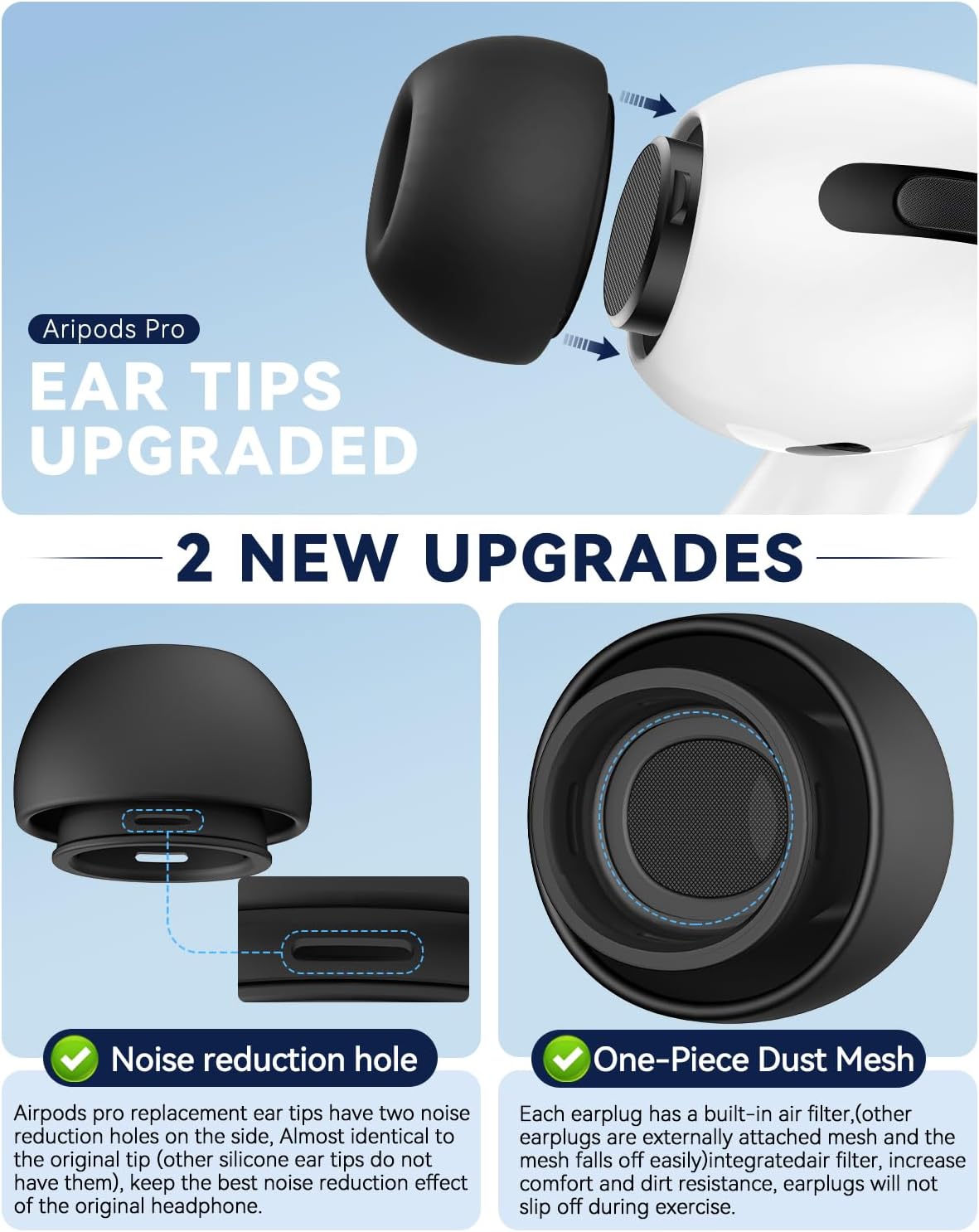 Pairs Replacement Ear Tips for AirPods Pro 2nd/1st Kuwait Ubuy