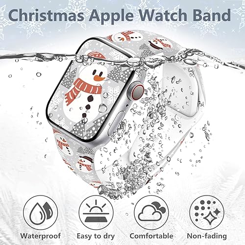 Miniatura 2 de Holiday - Correa de reloj compatible con Apple Watch Band de 1.496 in, 1.575 in, 1.614 in, 1.654 in, 1.732 in, 1.772 in, para mujeres y hombres,