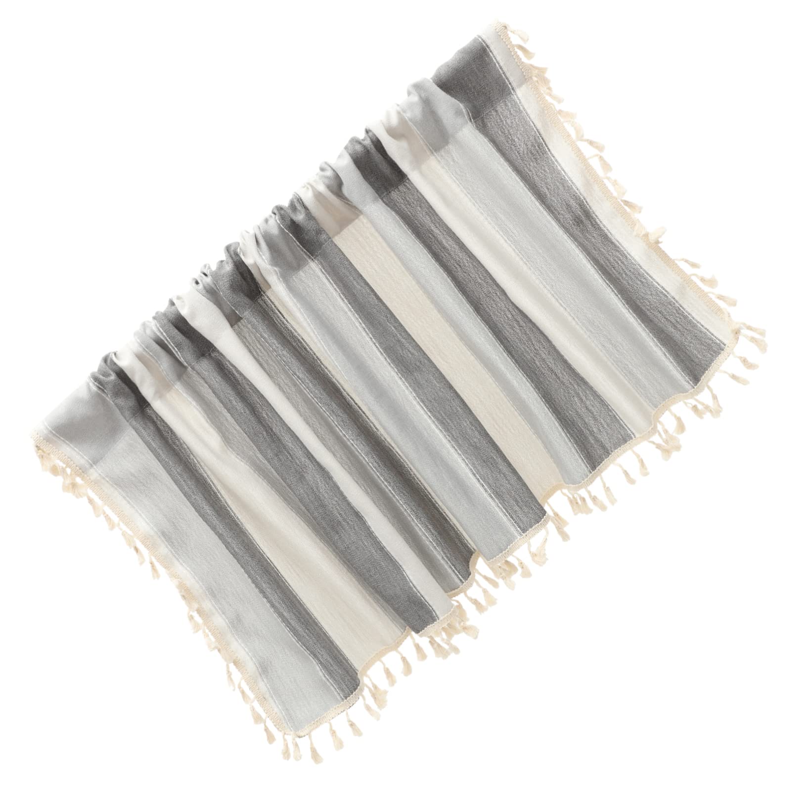 Cortina de lino para cocina moderna, visillo ligero decorativo para la ventana del fregadero.