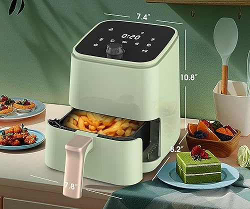 Miniatura 2 de Freidora de aire con pantalla táctil, 2 cuartos de galón, 8 ajustes preestablecidos para papas fritas, pollo, aperitivos