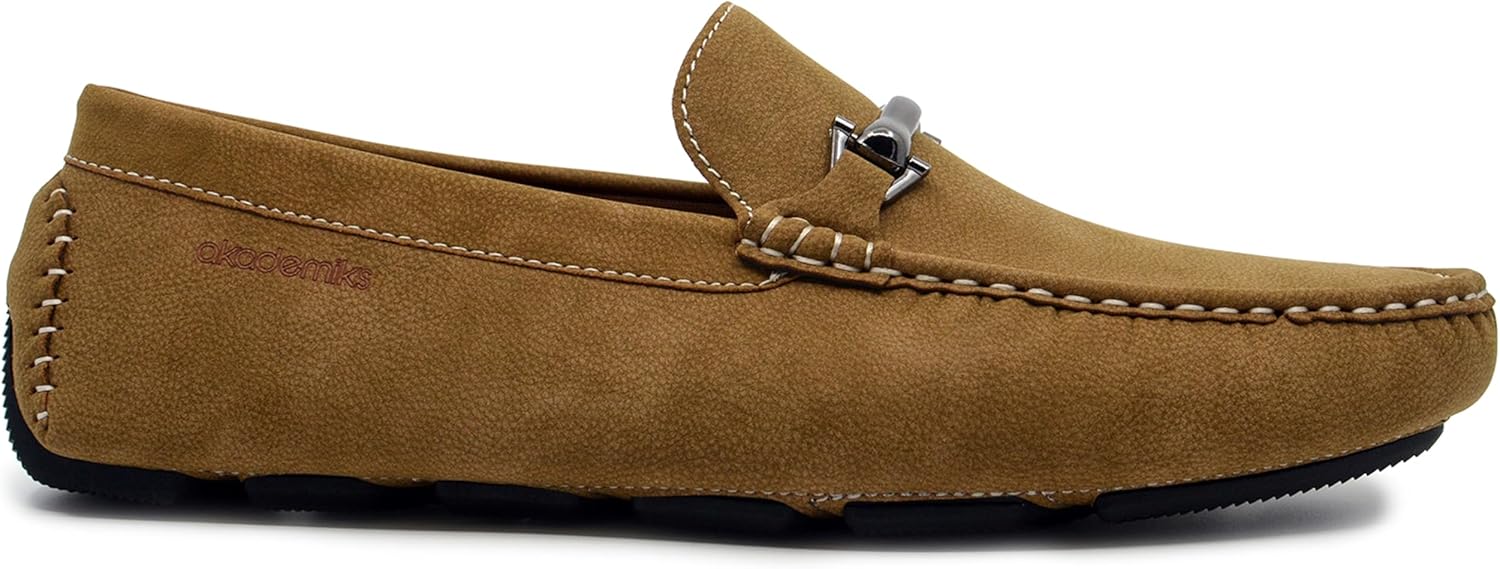 AKADEMIKS Men's Bit Loafers Slip on Driving Moccasins with Memory Foam Insole