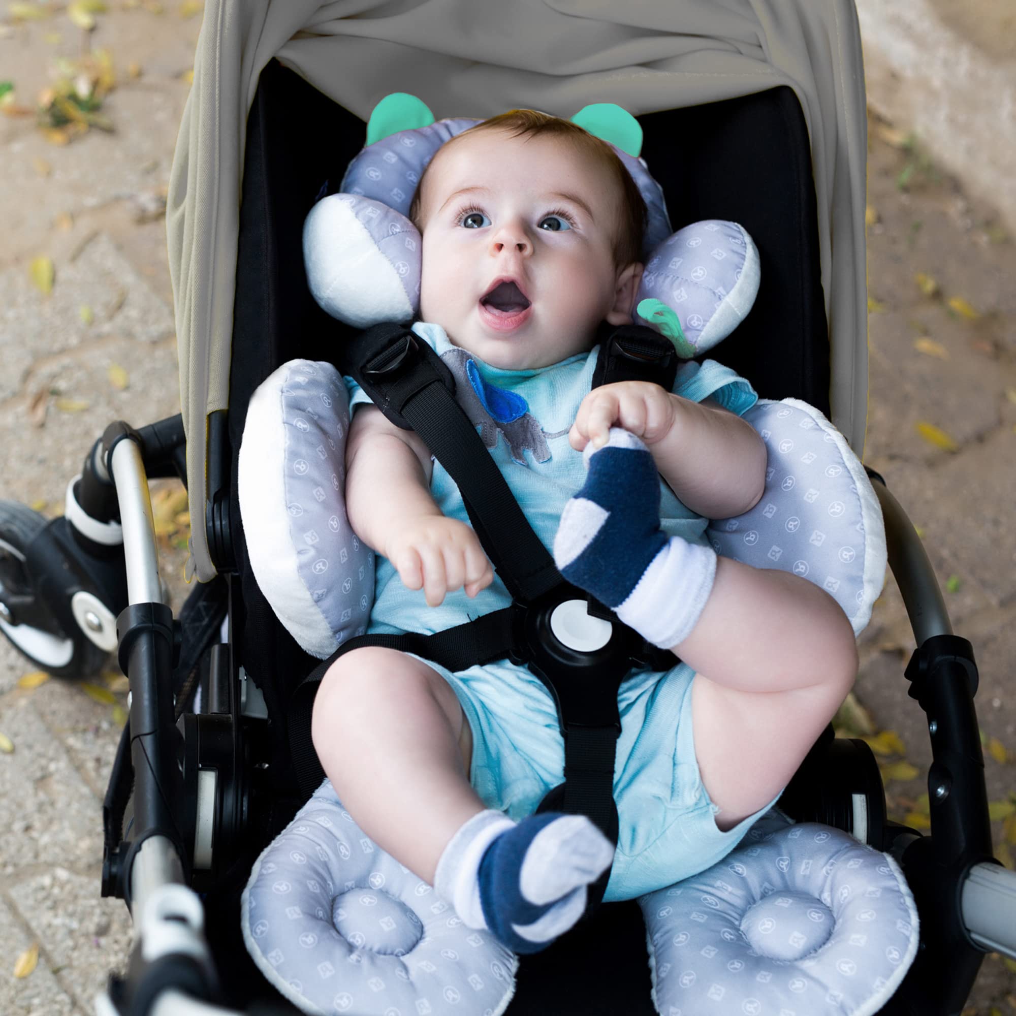 Benbat Universal-Sitzverkleinerer für Autositz und Kinderwagen, Weiß – TS285