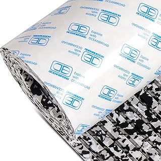 OCEANBROAD Camouflage Boat Flooring 96''x16''/23.5''/38''/47'' Strip Cut Grooves Self-Adhesive EVA Foam Sheet Non-Slip Traction Pad for Boats Decking Surfboard SUP Paddle Board Kayak