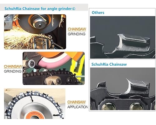 Miniatura 2 de Disco de motosierraremovedor de toconesamoladora de toconesdisco de tallado de madera para amoladora angular de 5 pulgadas, eje de 78 pulgadas,