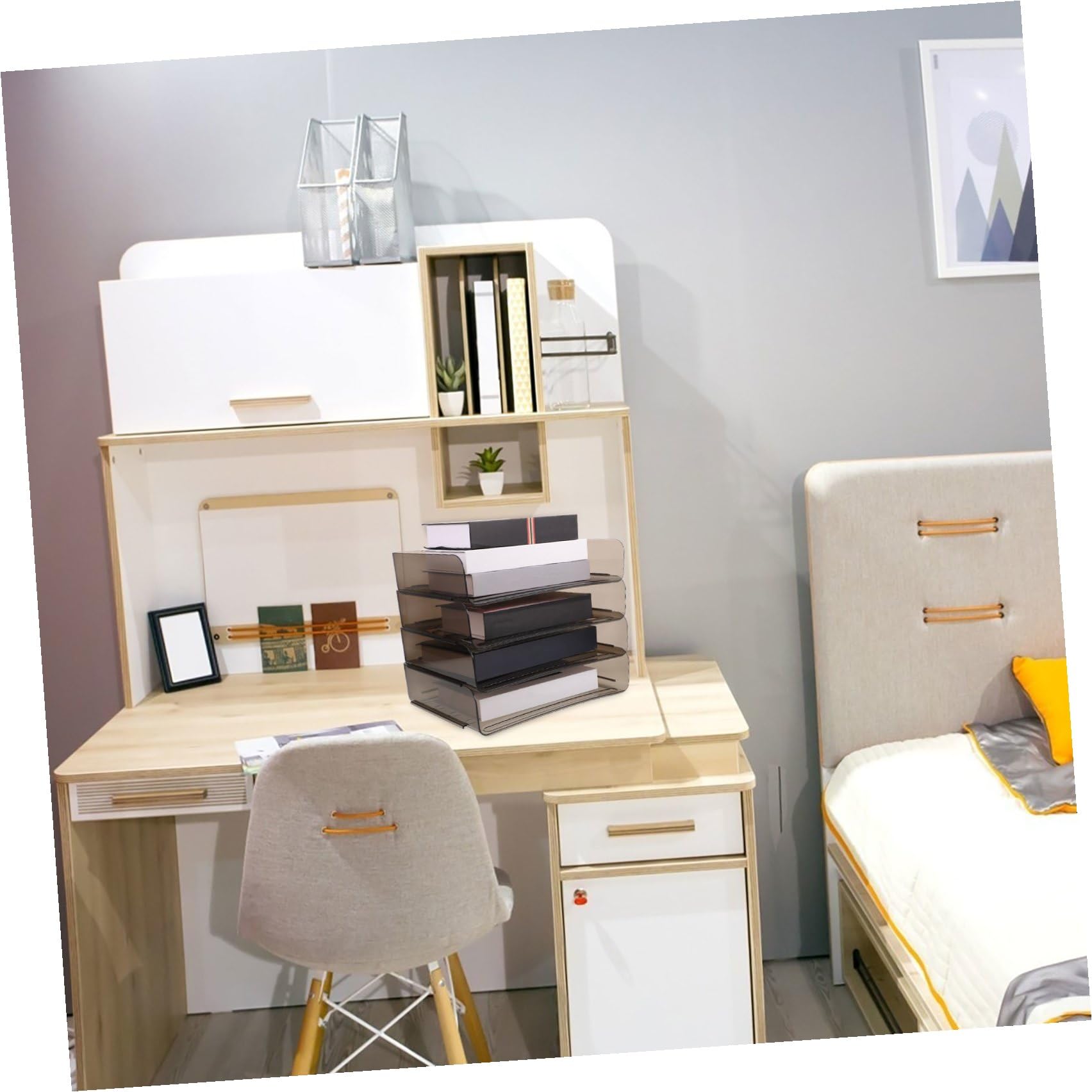 MAGICLULU Organizador de Documentos Acrílico Multi Capa para Oficina y Estudio con Soporte Organizador de Archivos Apilable Adecuado para Decoracion Colegio