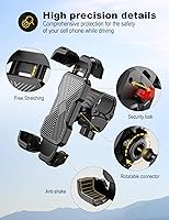 Vista 5 de Grefay Soporte universal para teléfono de bicicleta, soporte universal para teléfono de motocicleta con rotación de 360 grados para teléfonos