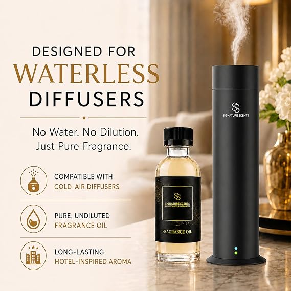 Luxury Hotel Diffuser Oil for Hotels and Homes - Aromatherapy Oils for use with an Essential Oil Diffuser at Home - Fragrance-Scent Diffuser Oil Blend (Santal) 4.05fl oz (120ml)
