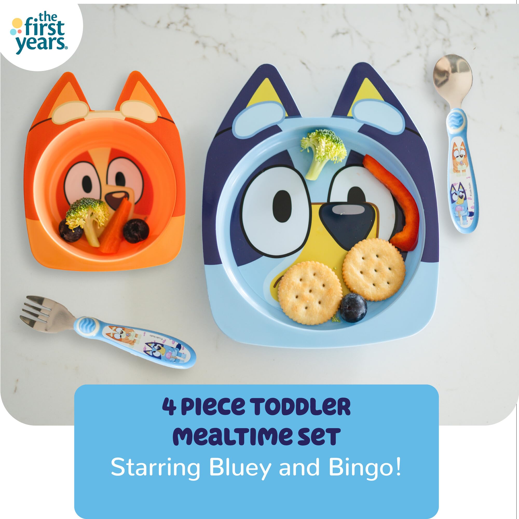 Amazon.com: The First Years Bluey Kids Dinnerware Set - Includes