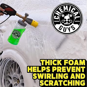 Chemical Guys CWS_110_16PMSK Big Mouth Pressure Washer Starter Kit - Honeydew Snow Foam Car Wash Soap, 16 fl oz + Big Mouth Foam Cannon & Snubby Spray Foam Gun, for Pressure Washer - 3 Items