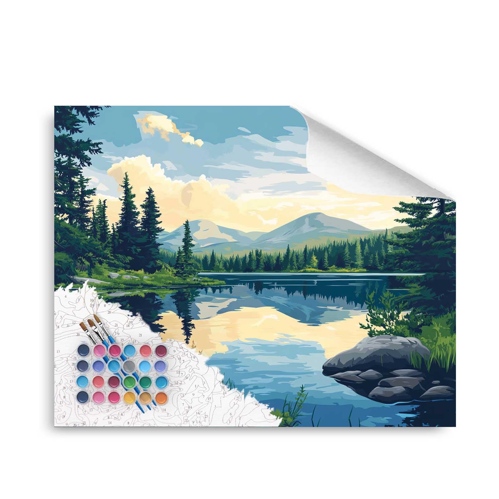 Painter Amazon.com: Cawpom Trees Paint by Numbers Kit for Adults