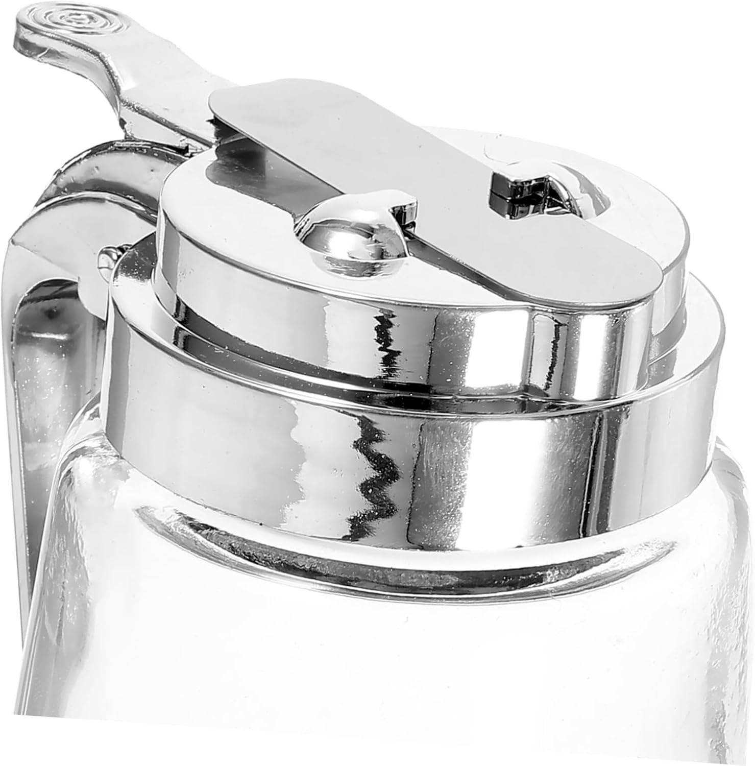 SECFOU Modern Glass Oil Pot Set Ml Sugar Dispenser Leakproof Pump for Coffee Shops and Home