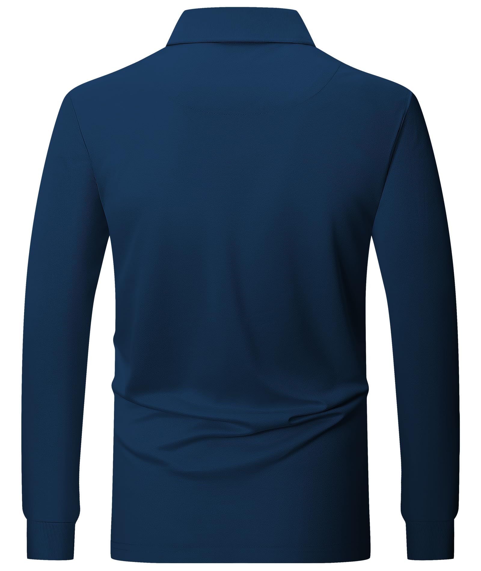 JACKETOWN Polo Uomo Maniche Lunghe Polo da Golf Tennis Casual T Shirt Traspirante Primavera Autunno Camicie per la Pesca Escursionismo