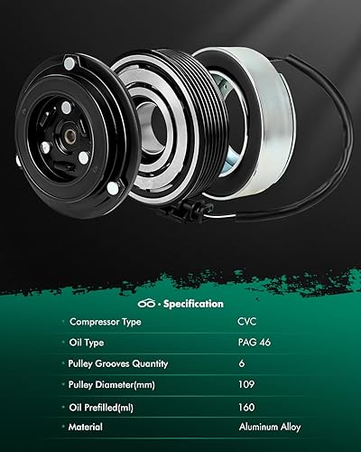 Miniatura 436 de SCITOO CO 4920AC Reemplazo del embrague de CA para H-onda CR-V 2.4L 2007-2014