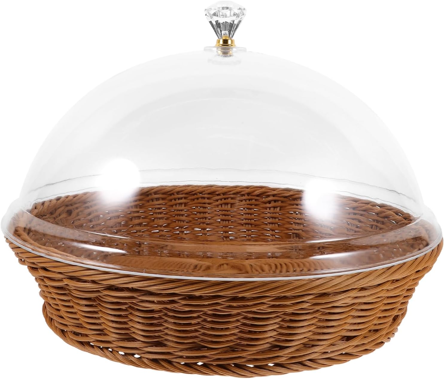 Woven Basket Storage Box Storage Baskets Snack Serving Tray Vegetable Fruit Bread Lid