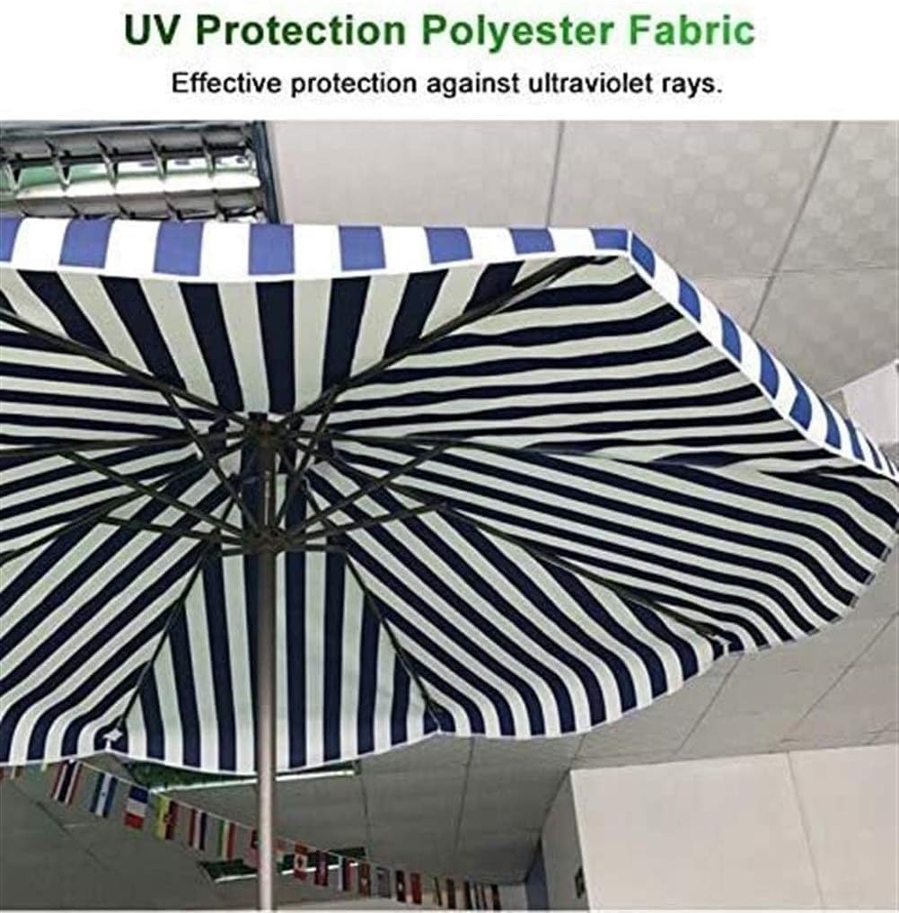 Outdoor Garden Parasols 9Ft/2.7M Outdoor Parasol Patio Striped Umbrella, For Garden, Deck, Backyard And Pool, Sunscreen Uv50+, 5 Colors good