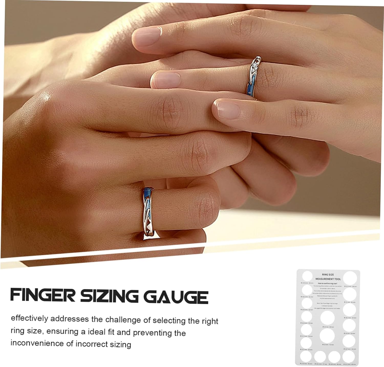HEALSOPTHY 2Pcs Ring Sizer Measuring Tool Accurate Finger Gauge for Jewelry Making Precision Measurement for Women Men for Purchasing Rings EU