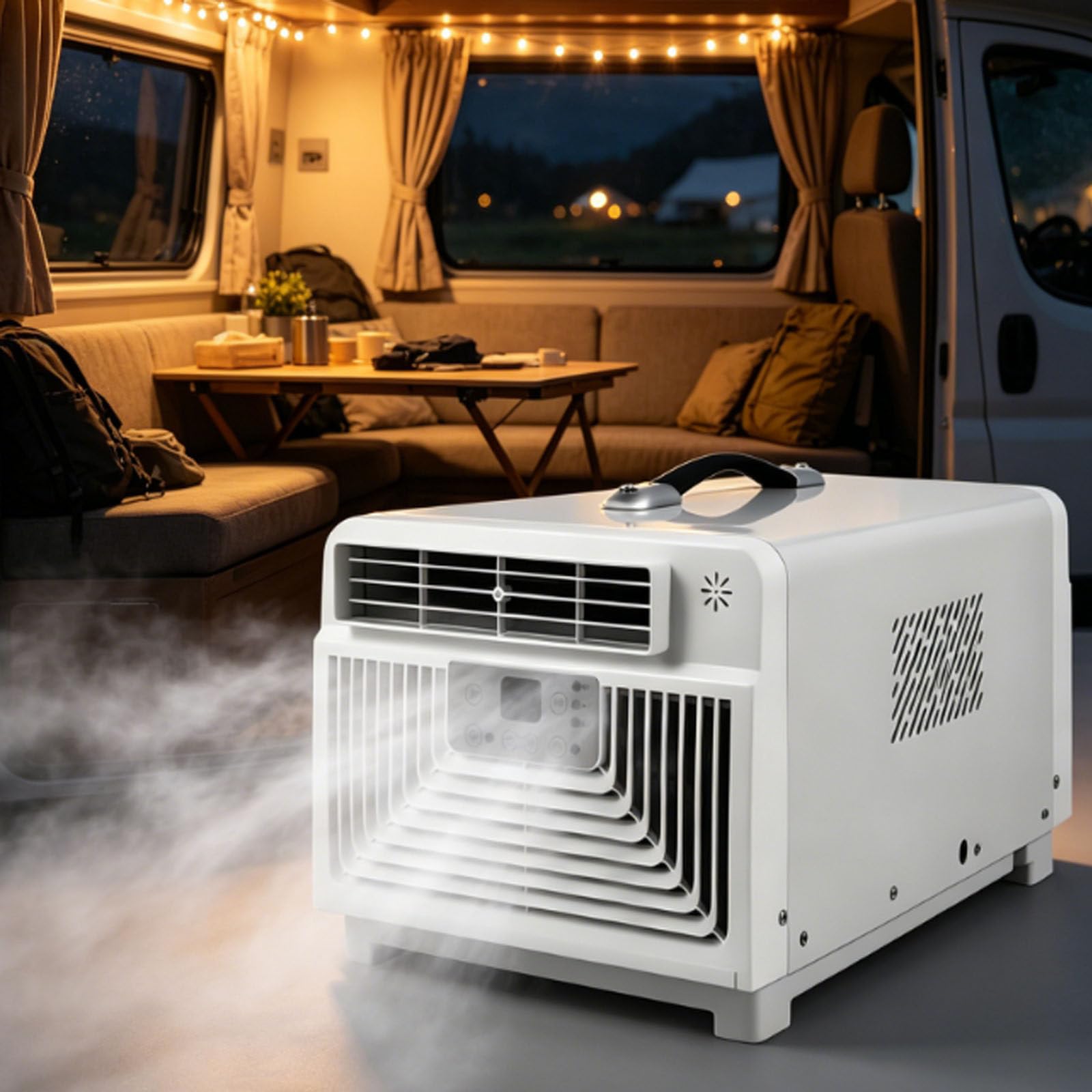 Ershangmao Multicolor Portable Air Conditioner, Mobile Air Conditioner,3400 Btu Camping Ac Unit For Tent Rv Motorhome And Caravan, Remote Control, 1-12H Timer, Compact Carry Handle For Bedroom Cooling