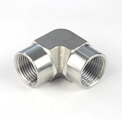 Miniatura 2 de HFS (R) Montaje de tubería de acero inoxidable 304, codo de 90 grados, 12 "NPT hembra x 12" NPT hembra