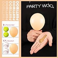 Vista 422 de PartyWoo Nude Balloons 100pcs 12 Inch Apricot Boho Fall Neutral Latex Helium Balloons for Graduation Wedding Anniversary Birthday Boy Baby Shower
