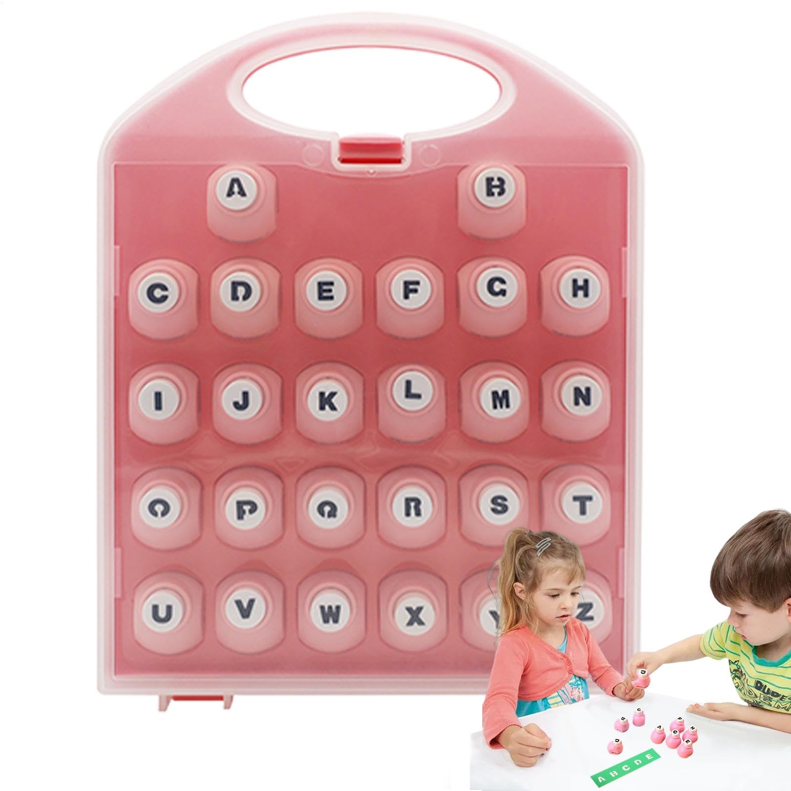 Perforadoras de papel para manualidades, juego de perforadoras de papel con alfabeto,Tabla perforadora de papel para álbumes de recortes del alfabeto para manualidades | Surtido de punzones con forma
