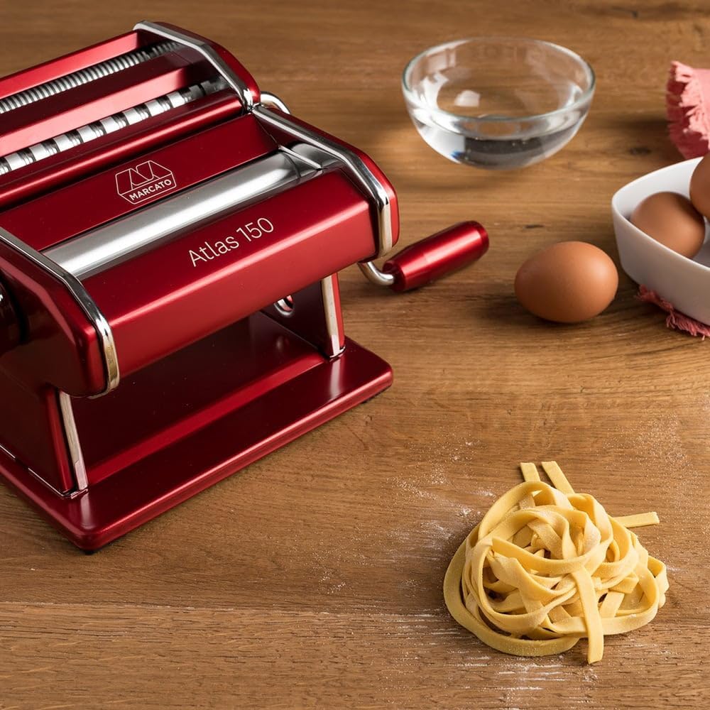 Marcato Atlas 150 - Mquina manual para hacer pasta con rueda cortadora de pasta
