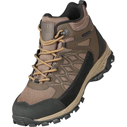 FREE SOLDIER Men's Hiking Boots Outdoor Lightweight Breathable Ankle Boots Waterproof for Trekking Hiking