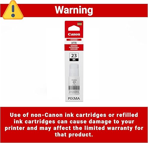 Miniatura 4 de Canon GI-23 - Botella de tinta negra auténtica, compatible con impresoras Megatank G620