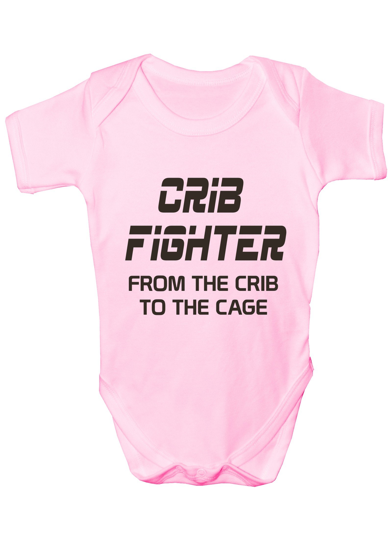 Print4u Boys Pink Crib Fighter ~ Ufc/Mma ~Funny Babygrow~Babies Gift /Girl Vest/Babies Clothing 6-12