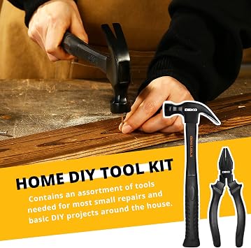 DEKOPRO 150 Pieces Tool Set, General Household Hand Tool Kit, Home Repair Tool Kit with Plastic Tool Box Storage Case for DIY Projects for Home Maintenance