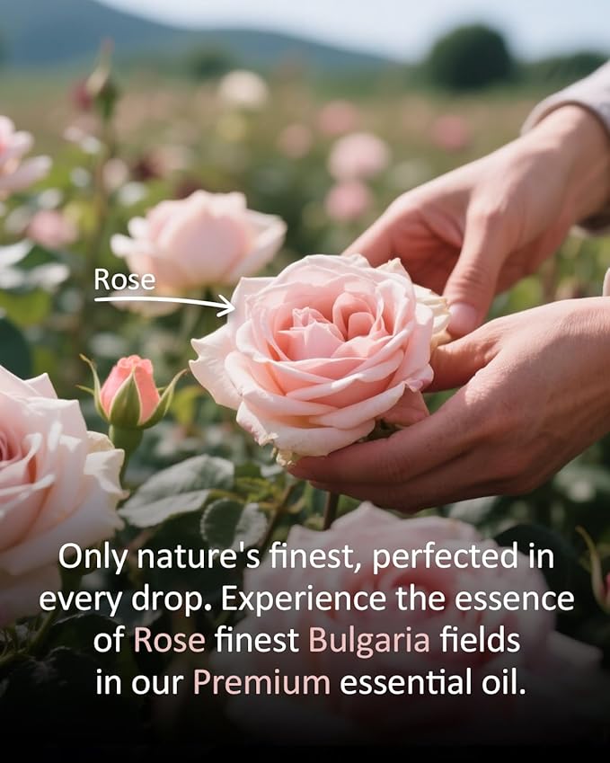 Aceite esencial de Rosa 4.05 fl oz, 100% Natural para Difusor miniatura 4