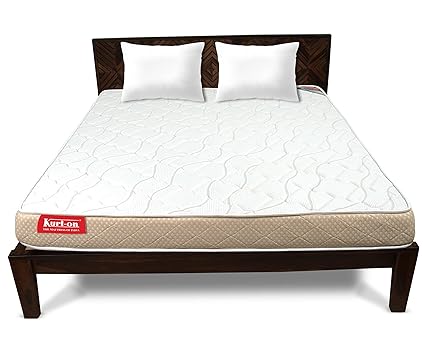 Kurl-On Mattress | Mattress Single Bed, Natural Coir + Memory Foam Quilt Mattress, 5-Inch Bed Mattress, Mattress Single Size, Soft Foam for Comfort (72x36x5 Inches, Medium Soft)-Azurite F