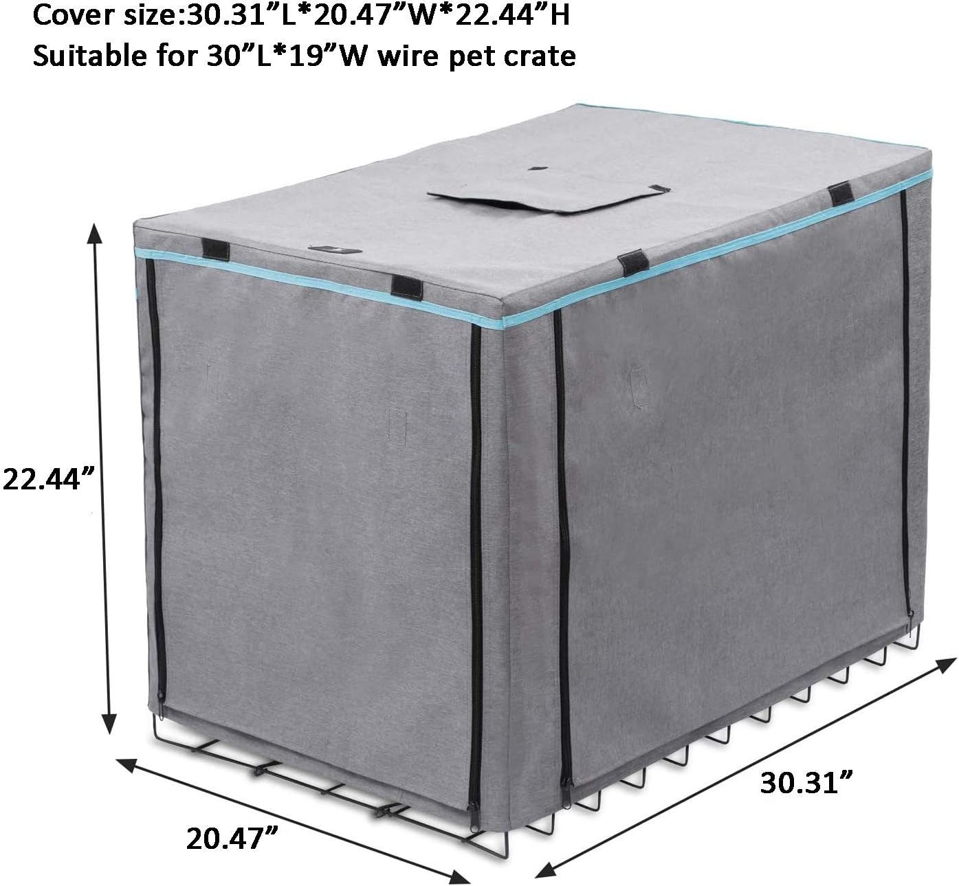 X-ZONE PET Indoor/Outdoor Dog Crate Cover, Polyester Crate Cover or Durable Windproof Kennel Covers for Wire Dog Crates : Pet Supplies