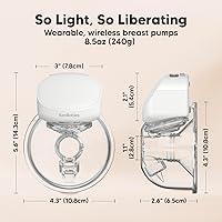 Vista 3 de KeaBabies Extractor de leche manos libres, extractor de leche inalámbrico portátil, extractor de leche eléctrico doble, portátil, máquina automática