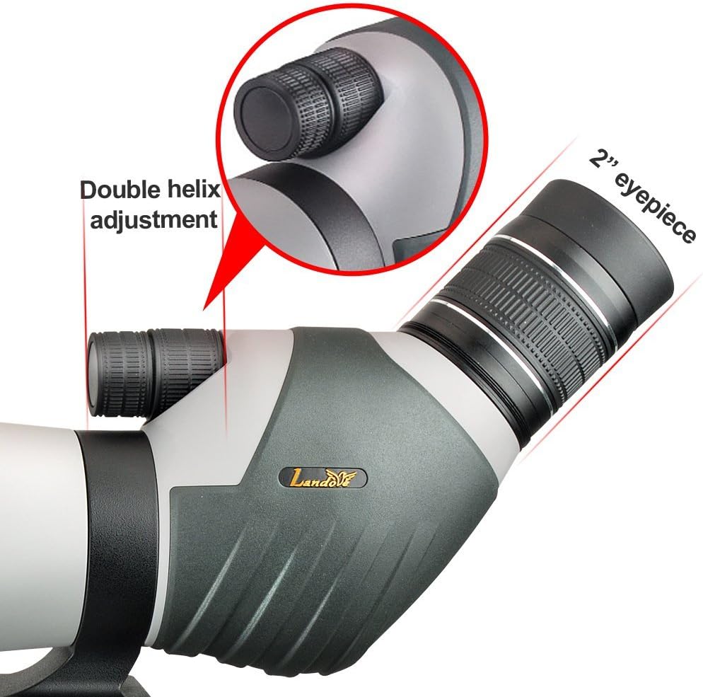 Flаѕh Dеаlѕ - 80% оƒƒ HD 20-60x80 Spotting Scope, Waterproof Dual Focusing Zoom BAK4 Fully Multi Coated 45 Degree Angled Eyepiece for Hunting Archery Shooting Targets Bird Watching with Smartphone Adapter