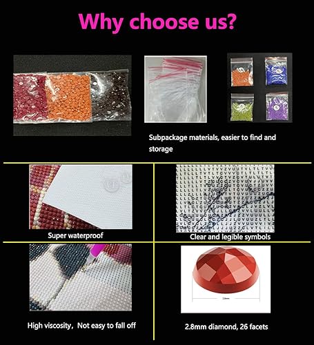 Miniatura 5 de Kits de pintura de diamantes 5D, paquete de 2, kits de arte de diamantes para decoración de pared del hogar, herramientas de bricolaje para adultos