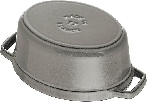 Staub Cast Iron 1-qt Pig Cocotte - Graphite Grey, Made in France