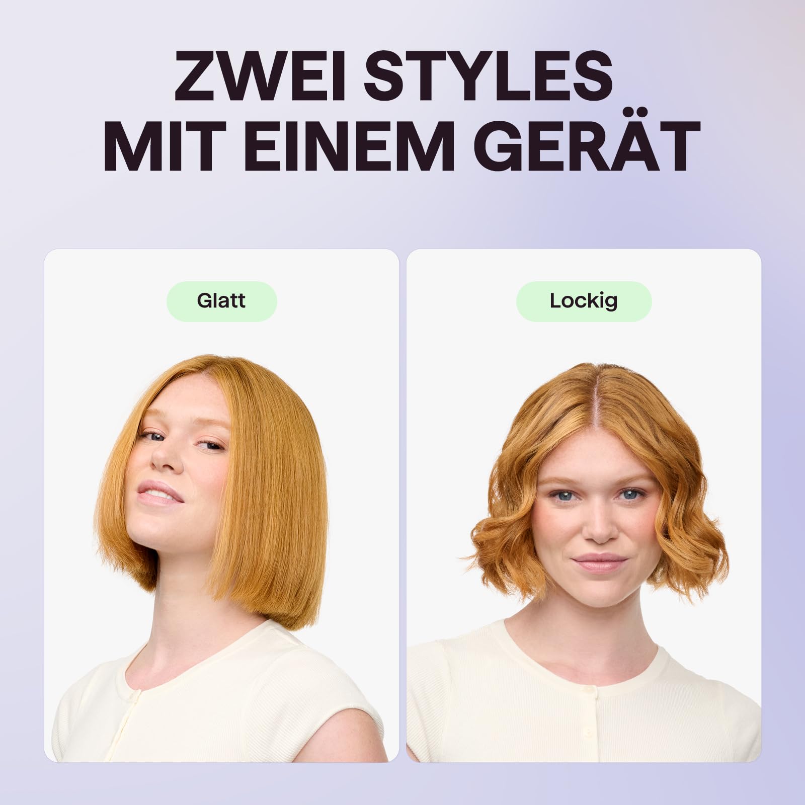 Wavytalk Cool Curl Pencil Lisseur Cheveux, Boucleur à Cheveux et Mini Lisseur Cheveux Court 3 en 1 avec air froid 360°, pour frange, racines et boucles
