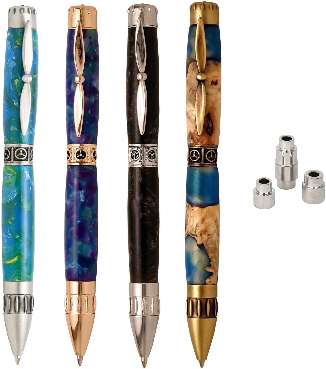 Penn State Industries PKPROPSS Propeller Airplane Twist Ballpoint Pen Kit Starter Package Woodturning Project