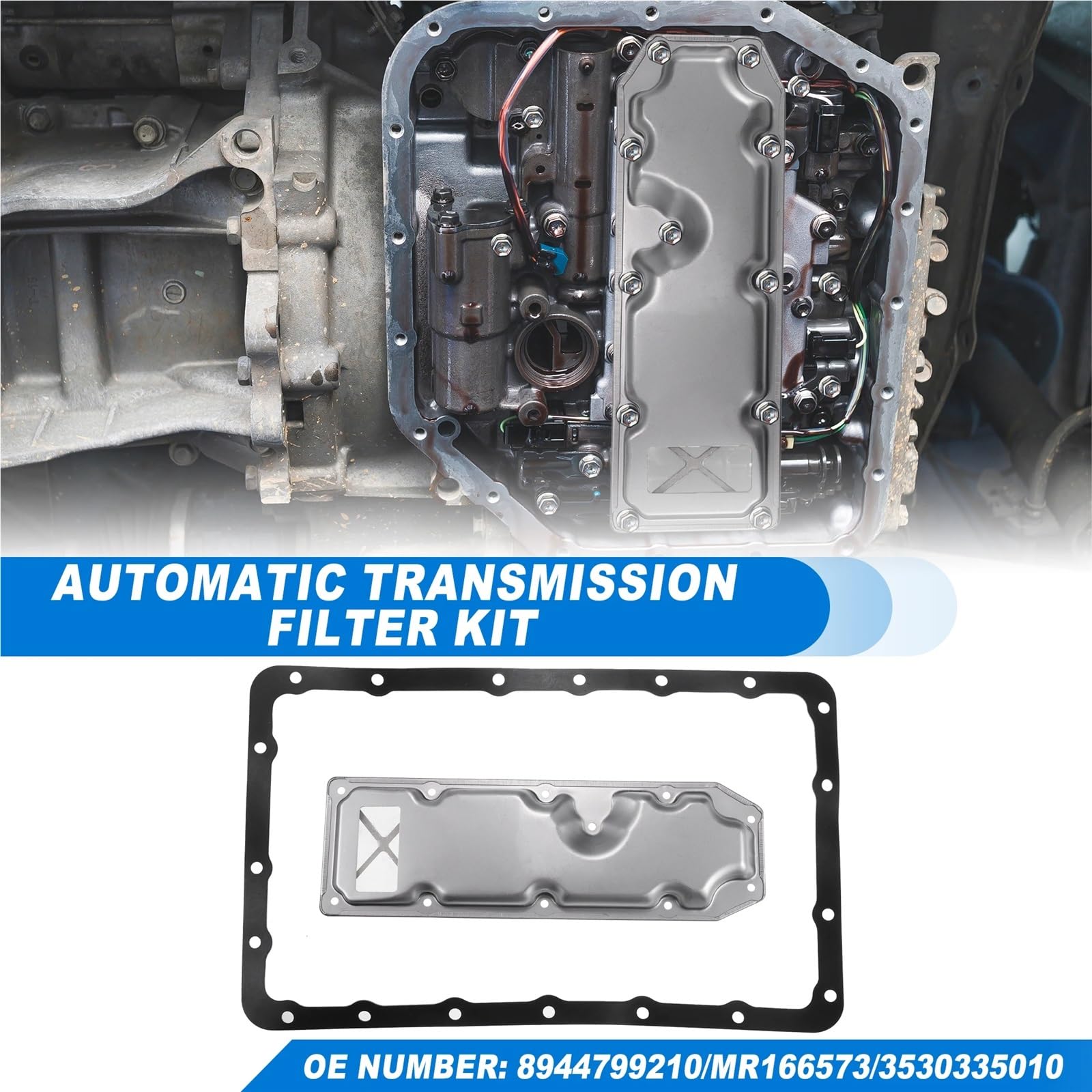 Miska olejowa filtra skrzyni biegów, pasująca do Mitsubishi, Montero 1997-2002 Zestaw uszczelek chłodnicy CVT automatyczna | Automatic Transmission Filter Oil Pan